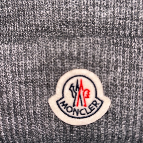 Moncler Charcoal Ribbed Beanie - Picture 2 of 3